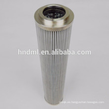 Separación tecnologías filtro de aceite hidráulico elemento H110D10V, cartucho de filtro de acero inoxidable